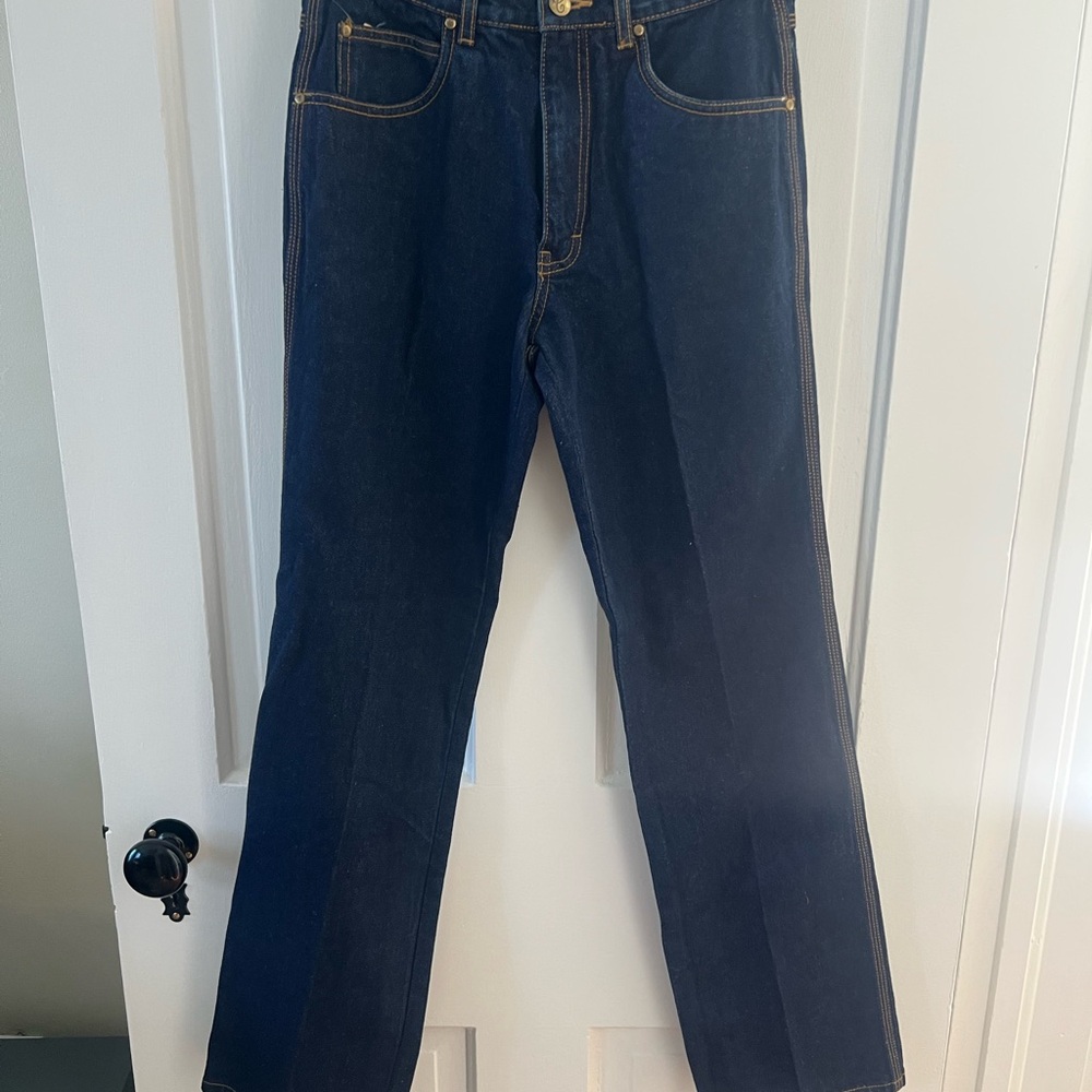 Vintage Slim Straight Men's Jeans in Deep Blue